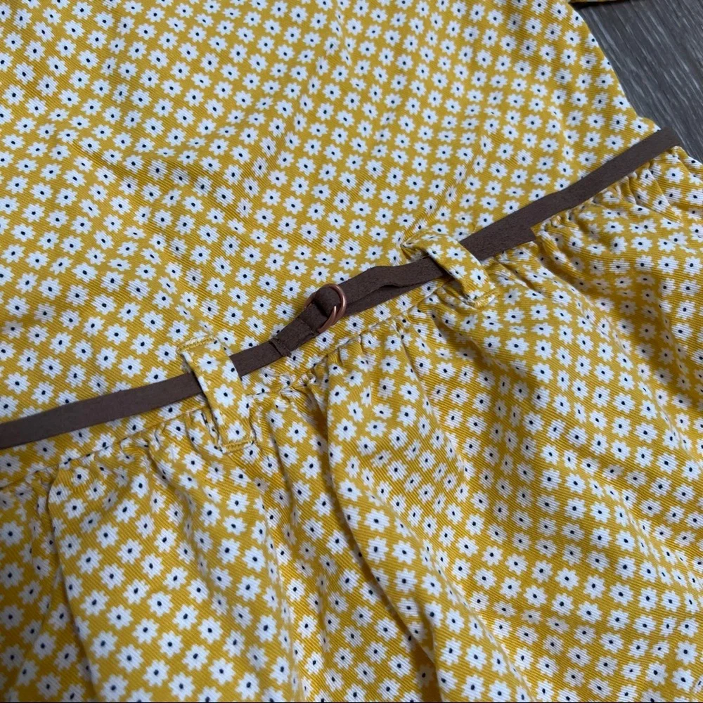 CARTERS 3/4 SLEEVE BELTED DRESS YELLOW 18MO